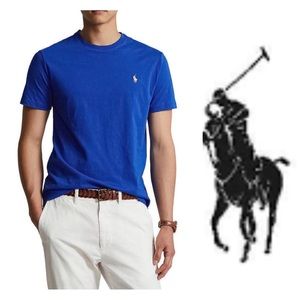 Ralph Lauren, Men’s, Size Medium, Crew neck t-shirt, blue, Custom, Slim Fit, NWT